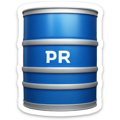 blue oil barrel sticker