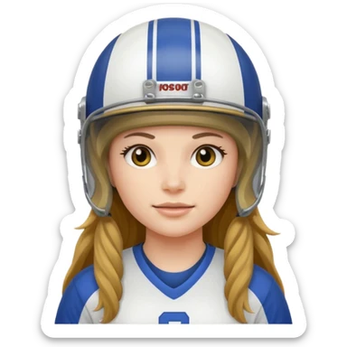 Long Haired Football Players, Female player sticker