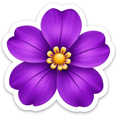 Violet flower sticker