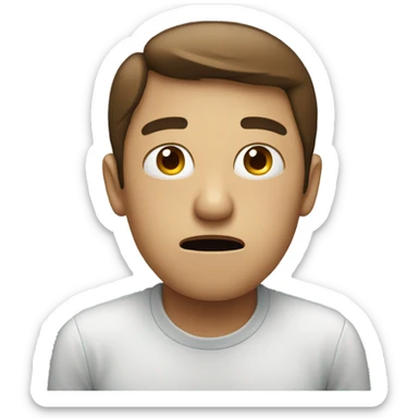 a person showing irritation to a person sticker