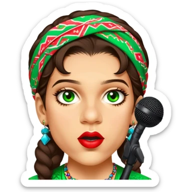 Colorful Singer sticker