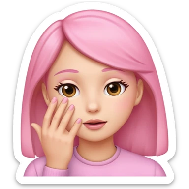 Pinch on the cheek sticker