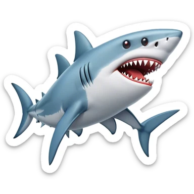 Shark with a gun sticker