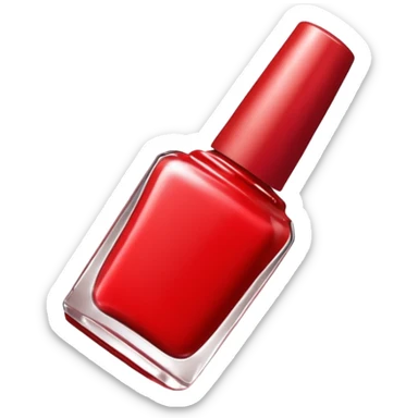 red nail polish sticker
