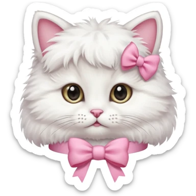 Baby cat have🎀and like pinterest drawing soft and cutie sticker