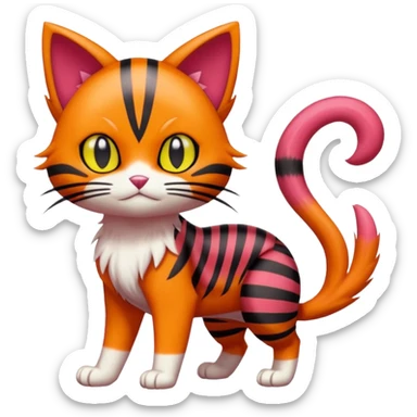 Liepard-Skitty-Litten-Pokémon-fusion-creature (full body) sticker