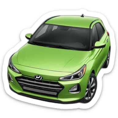 Voiture modèle i20 hyundai vert canard sticker