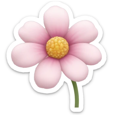 Soft pink flower sticker