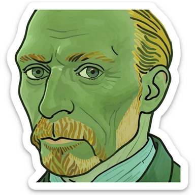 Van Gogh self portrait  sticker