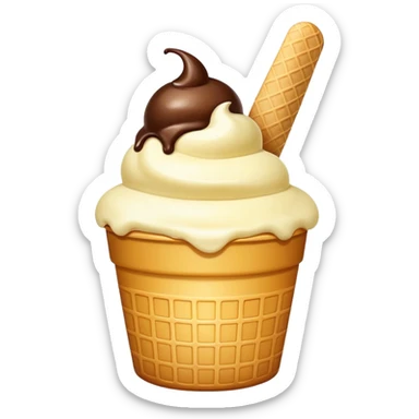 Very big ice cream in tub sticker