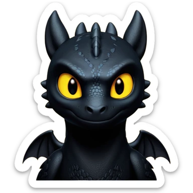 Night fury how to train your dragon sticker