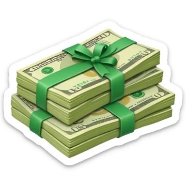 Dinero sin el envoltorio de regalo  sticker