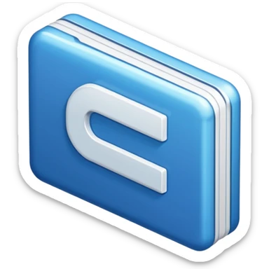 Blue label with white lettering NEW sticker