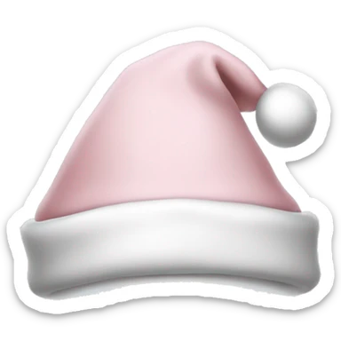 Pale blush pink santa hat  sticker