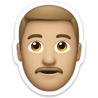 Asesino máscara blanca, ojos negros, cabello castaño despeinado saliendo de la parte de arriba de la máscara  sticker