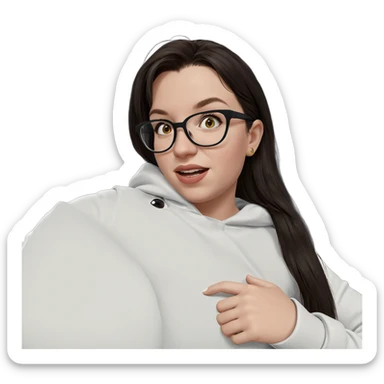 realistic portrait of girl sticker