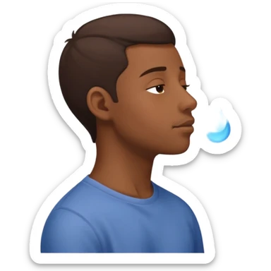 Side profile nose breathing sticker