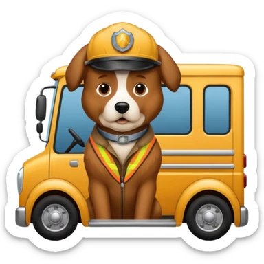 Dog with truck driver gap sticker