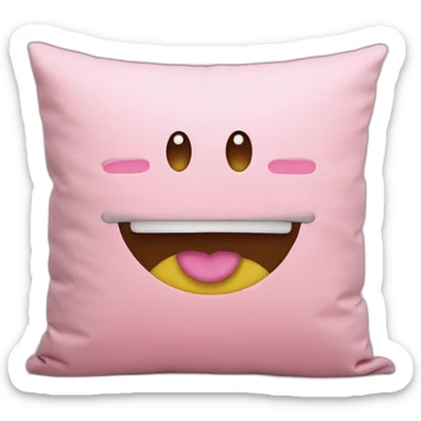On a pink cushion sticker