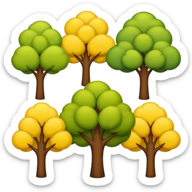 Different colored 🌲🌳 sticker