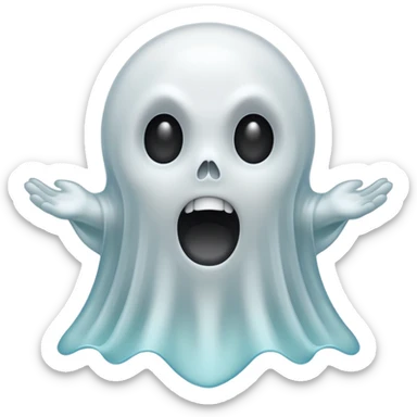 Screaming ghost sticker