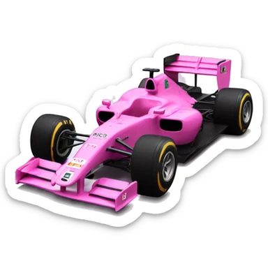 F1 car in Pink colour sticker