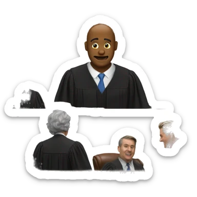 Guy jumps at the judge sticker