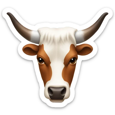 Longhorn head turned upside down sticker