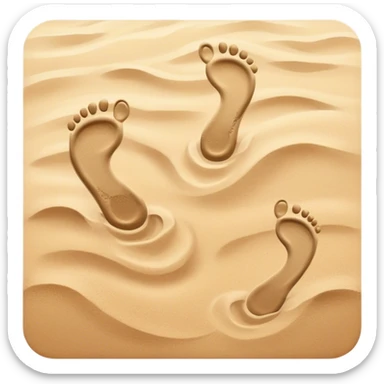 inner child footsteps on sand w adult footsteps sticker