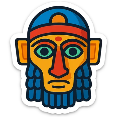 Anunnaki mask sticker