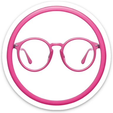  a pink glasses sticker