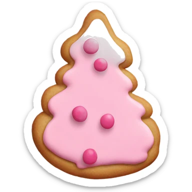 pink christmas cookie sticker