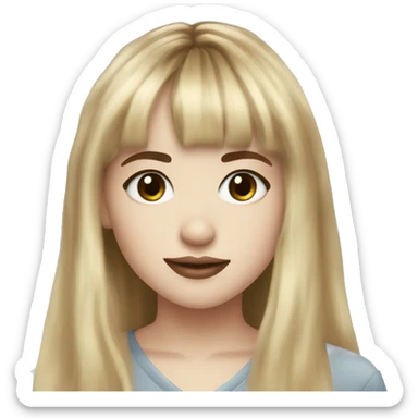 blonde girl long with bangs and hazel eyes sabrina carpenter  sticker