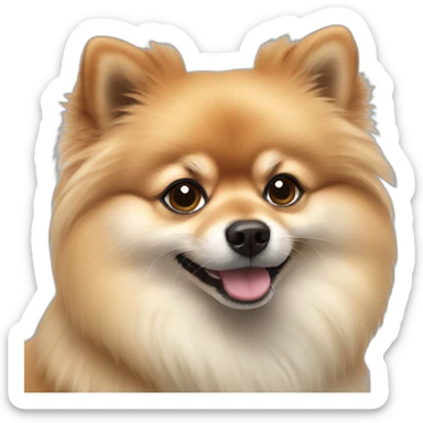 realistic pomeranian sticker