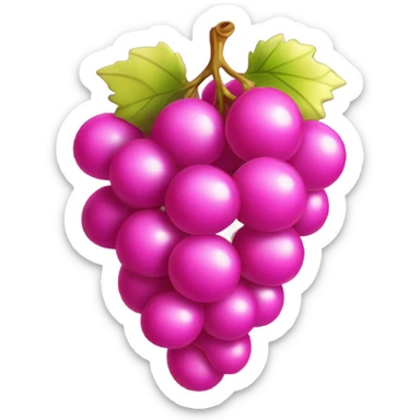 Hot pink grapes with sparkles  sticker