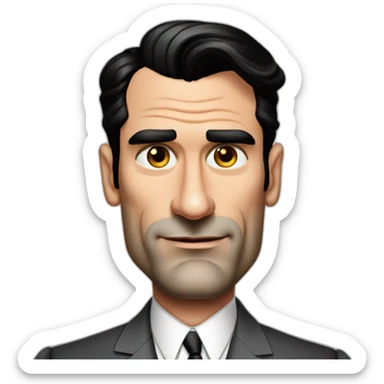 mad-men-don-draper-jon-hamm-portrait-suit-cartoon sticker
