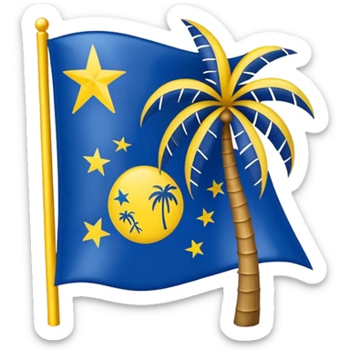 Make a emoji flag of Tokelau with nothing on the sides of it and just the flag sticker