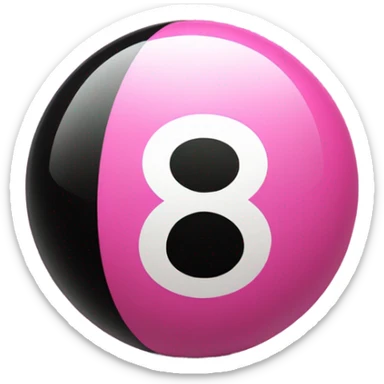 Pink eight ball sticker