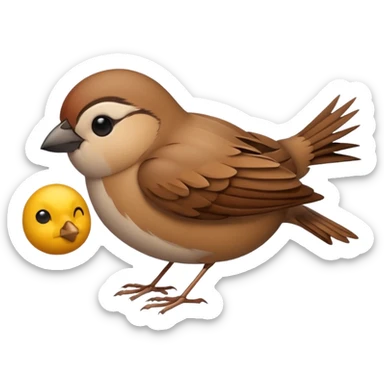 A sparrow is sleeping sticker
