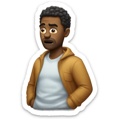 Chill guy losing his patience sticker