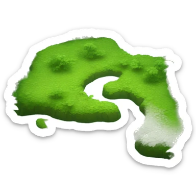 a swamp that looks lucky or represents luck  sticker