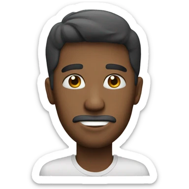 rostro de un hombre riendose de un video sticker