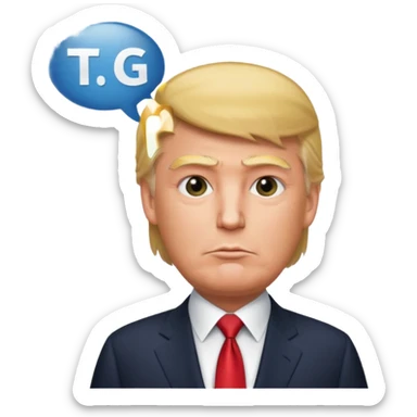 Trump  qui dit TG dans une bulle  sticker