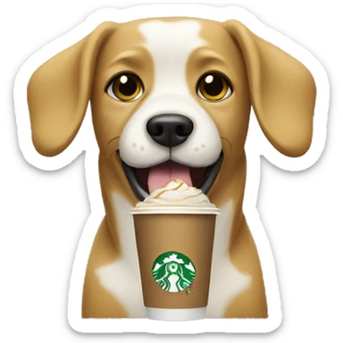 Starbucks dog  sticker