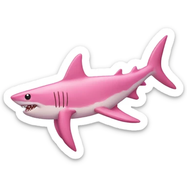 Pink shark sticker