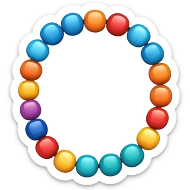 Colorful String Bead sticker