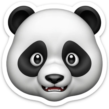 very angry panda because im not letting her sleep sticker