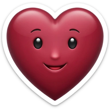Emoji coeur comme les emojis des sms en bordeaux  sticker