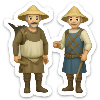 medieval farmers sticker