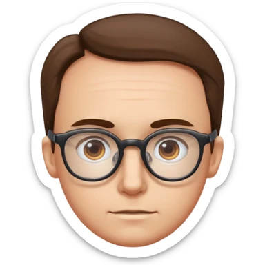 Big forehead with glasses sticker